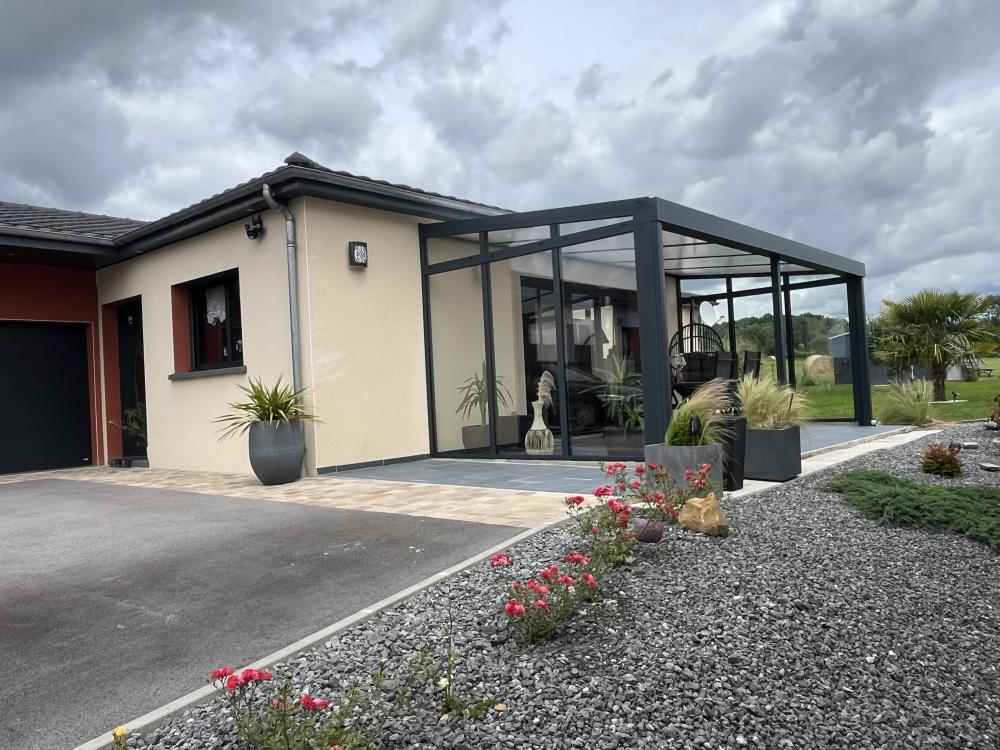 M2N Ardennes - pergola aluminium sur terrasse